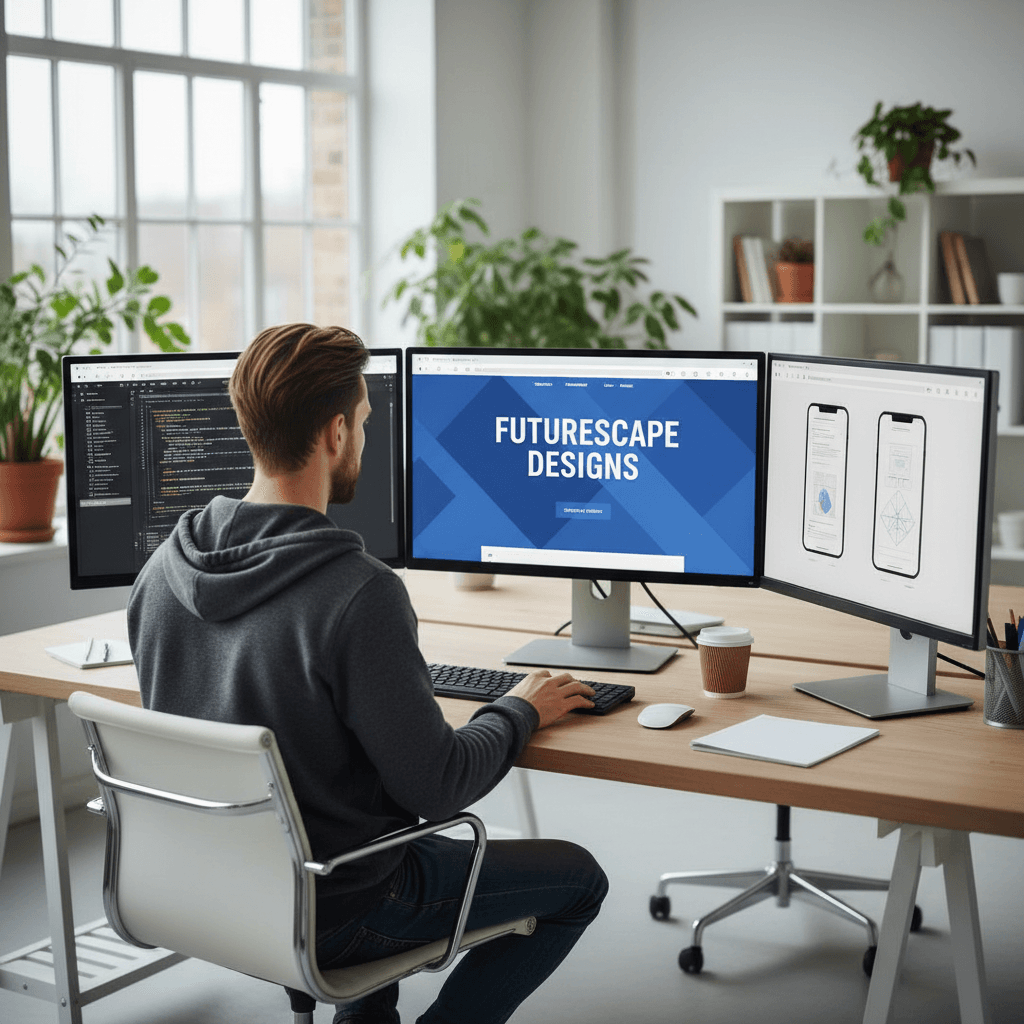 AI website development interface